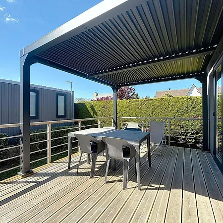 Mobil-home 4* Grand Confort, 200m Plage, Piscine, Fitness, Parking, Menage Inclus, Wi-fi Gratuit - Fr-1-361a-75 جولوفيل ليه باه