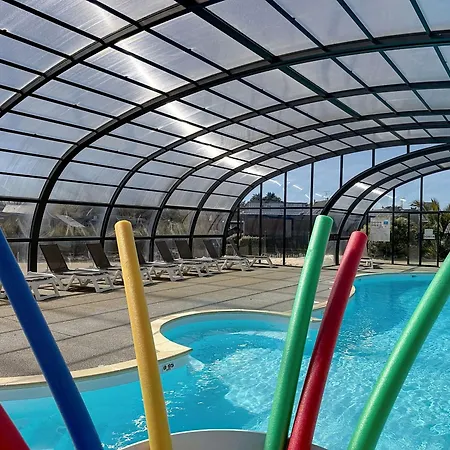 Mobil-home 4* Grand Confort, 200m Plage, Piscine, Fitness, Parking, Menage Inclus, Wi-fi Gratuit - Fr-1-361a-75 جولوفيل ليه باه