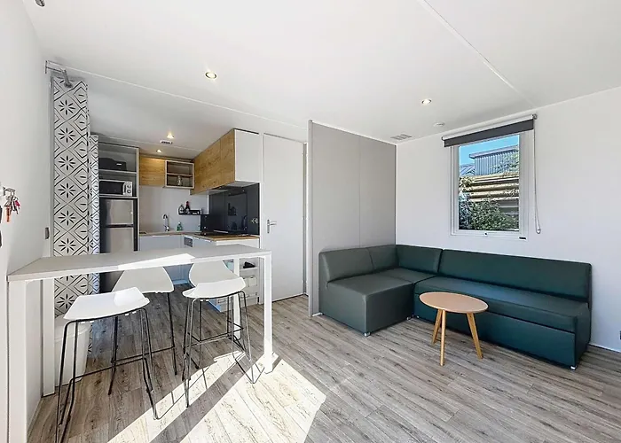 Prázdninový dům Mobil-home 4* Grand Confort, 200m Plage, Piscine, Fitness, Parking, Menage Inclus, Wi-fi Gratuit - Fr-1-361a-75